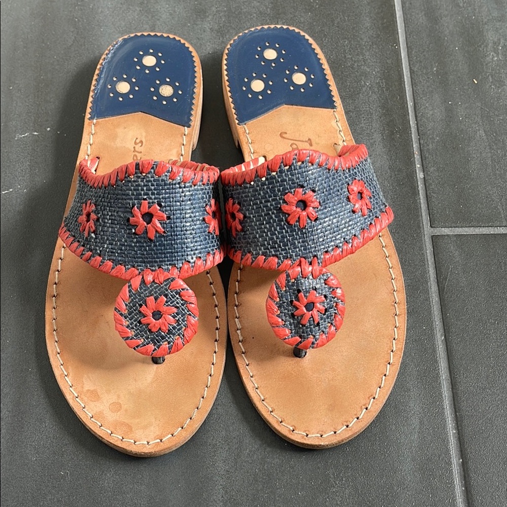Jack Rogers Stylish Red and Blue Women's Sandals